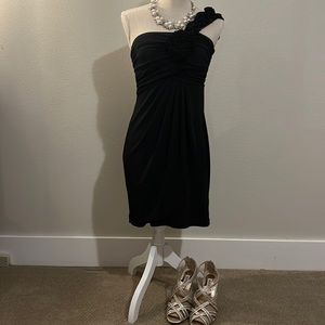 Stunning one shoulder black dress with rose detail Sweet Storm Small
